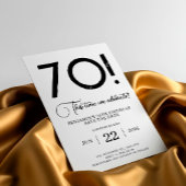 Unieke minimalist Bewaar de datum 70e verjaardag Kaart