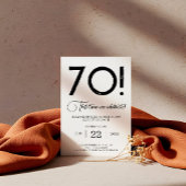 Unieke minimalist Bewaar de datum 70e verjaardag Kaart