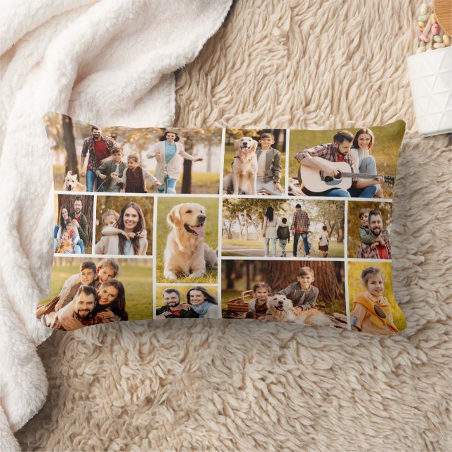 Unieke minimalistische fotocollage van 12 kussen (Deken)