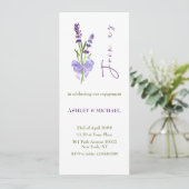 Unieke Mode Eenvoudige lavender Bouquet Handgeschr Kaart (Staand voorkant)
