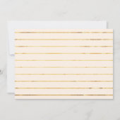 Unieke moderne Champagne en gouden bruiloft Kaart (Achterkant)