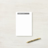 Unieke Moderne Duidelijke Minimalistische Naam Post-it® Notes (Op bureau)