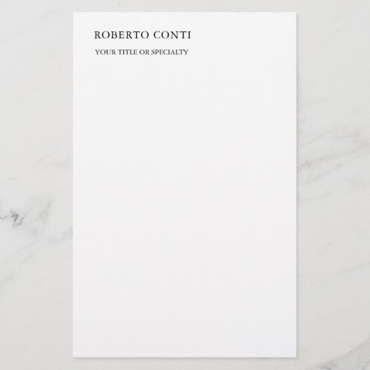 Unieke Moderne Eenvoudige Minimalist Briefpapier (Voorkant)