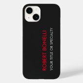 Unieke Moderne Grijs Rood Stijlvolle Naam toevoege Case-Mate iPhone Case (Achterkant)