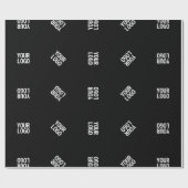 Unieke moderne Logo Pattern Sjabloon | Black Cadeaupapier (Vlak)