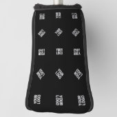Unieke moderne Logo Pattern Sjabloon | Black Golfheadcover (Draai 90)