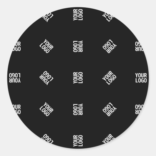Unieke moderne Logo Pattern Sjabloon | Black Ronde Sticker (Voorkant)