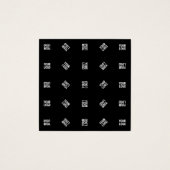 Unieke moderne Logo Pattern Sjabloon | Black Vierkante Visitekaartjes (Voorkant)