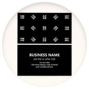 Unieke moderne Logo Pattern Sjabloon Black Visitekaartje