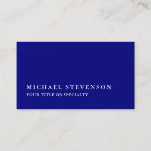 Unieke moderne marineblauwe minimalistische effen visitekaartje