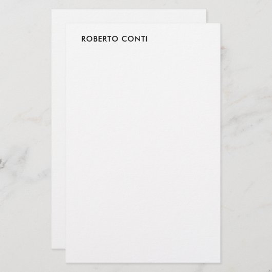 Unieke, moderne minimalistische briefpapier (Voorkant / Achterkant)