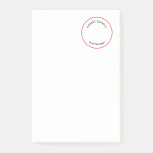 Unieke moderne minimalistische rode zwarte witte k post-it® notes