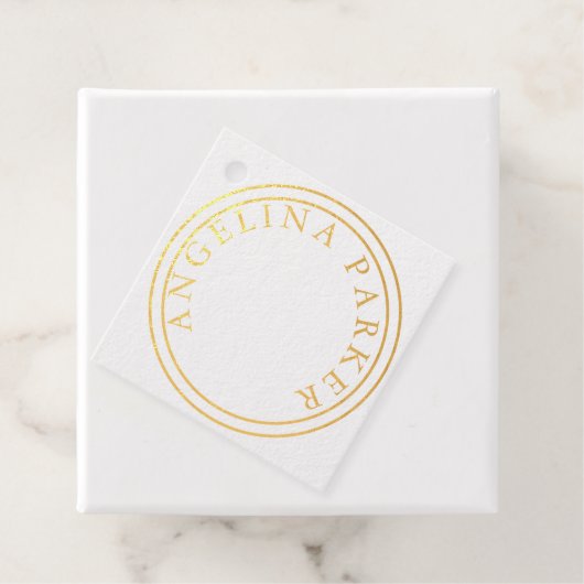 Unieke moderne minimalistische vlakte bedankjes labels (Met doos)