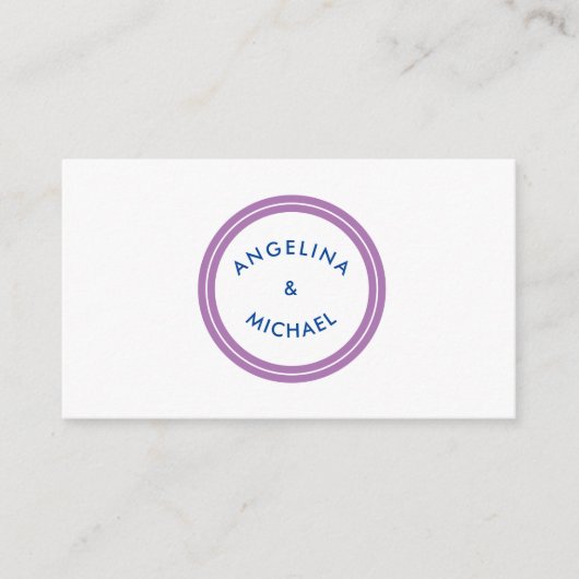 Unieke moderne minimalistische vlakte informatiekaartje (Voorkant)