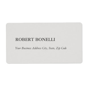Unieke, moderne platina grijs stijlvolle minimalis etiket