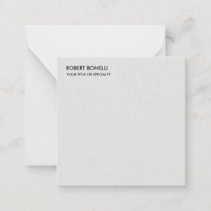 Unieke, moderne platina grijs stijlvolle minimalis notitiekaartje