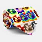 Unieke moderne Pop kunststijl wolf Stropdas (Opgerold)