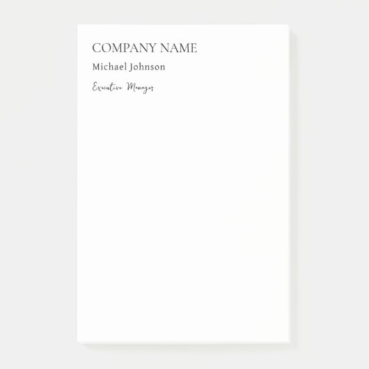 Unieke moderne professionele minimalistische chic post-it® notes (Voorkant)