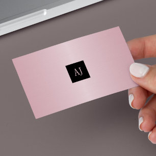 Unieke moderne rozen gouden monogrammed beauty visitekaartje