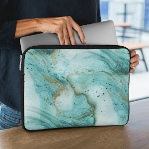 Unieke, moderne, stijlvolle marmer Swirls Art Moti Laptop Sleeve
