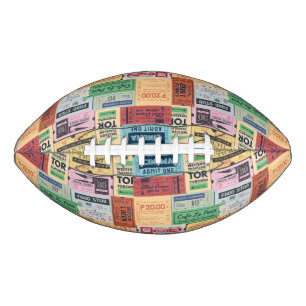 Unieke moderne vintage roestige bioscoopkaartjes american football