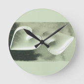 Unieke moderne waterverf twee zilveren hartjes ronde klok (Voorkant)