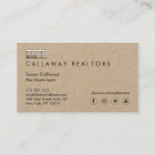 Unieke moderne woning Logo Real Estate Kraft Visitekaartje (Achterkant)