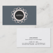 Unieke, moderne zilverketen visitekaartje (Voorkant / Achterkant)