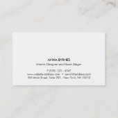 Unieke, moderne zilverketen visitekaartje (Achterkant)