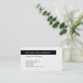 Unieke, moderne, zwart-wit visitekaartje (Staand voorkant)