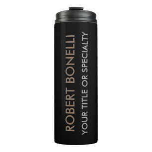 Unieke, moderne zwarte stijlvolle thermosbeker