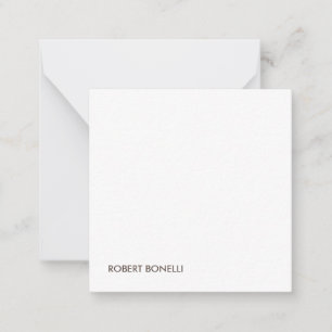 Unieke, moderne zwarte witte Jouw naam minimalisti Notitiekaartje