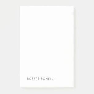 Unieke, moderne zwarte witte Jouw naam minimalisti Post-it® Notes