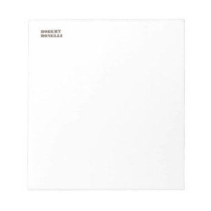 Unieke Moderne Zwarte Witte Jouw Naam Minimalistis Notitieblok