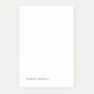 Unieke Moderne Zwarte Witte Jouw Naam Minimalistis Post-it® Notes
