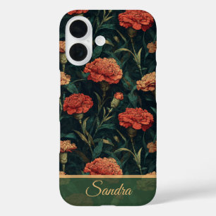 Unieke Moederdag Cadeaus Anjer Bloemstuk Maatwerk iPhone 16 Hoesje