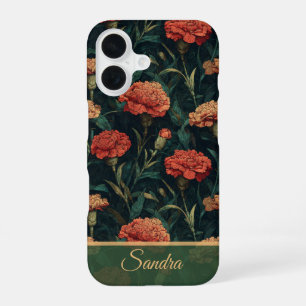 Unieke Moederdag Cadeaus Anjer Bloemstuk Maatwerk iPhone 16 Hoesje
