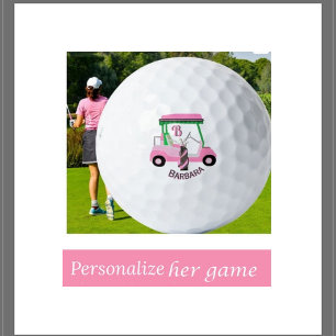Unieke monogram Golf Cart Clubs Golfballen