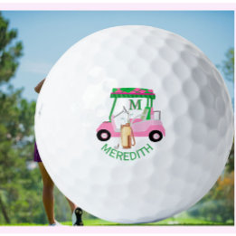 Unieke monogram Golf Cart Clubs Golfballen