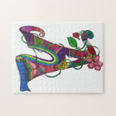 unieke monogram puzzel legpuzzel (Horizontaal)