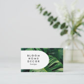 Unieke Monstera Leaf Fotografie QR Code Arch Visitekaartje (Staand voorkant)