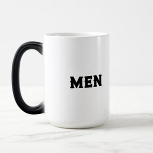 Unieke Morphing-Mok – "Mannen" naamtekst voor mann Magische Mok
