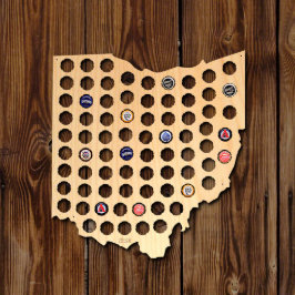 Unieke ohio State Wooden Beer Bottle Pet Map