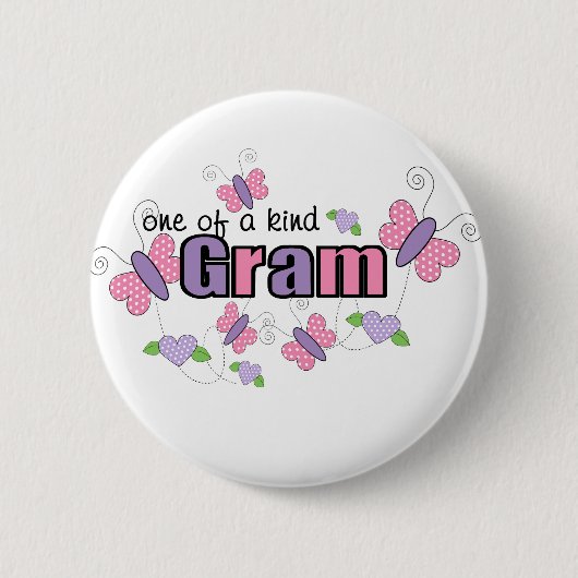 Unieke oma ronde button 5,7 cm (Voorkant)
