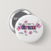 Unieke oma ronde button 5,7 cm (Voorkant /achterkant)