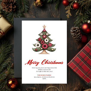 Unieke ontwerper kerstboom wenskaart feestdagenkaart