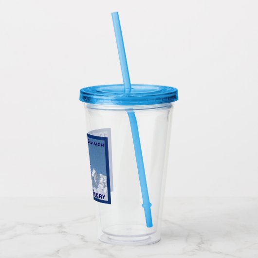 Unieke ontworpen 10e bergdivisie acryl drinkbeker (Links)