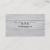 Unieke Oorspronkelijke Grauwe Houtprofessional Visitekaartje (Achterkant)