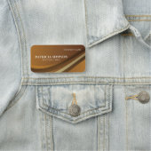 Unieke opvallende gradiënt bruin en goud: strak naamplaatje (In situ)