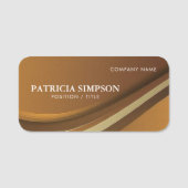 Unieke opvallende gradiënt bruin en goud: strak naamplaatje (Voorkant)